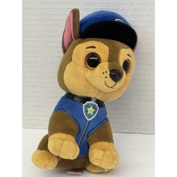 Ty Beanie Boos Paw Patrol 6” Chase the Police Dog Stuffed Animal Plush 2018 Tag - Picture 2 of 10